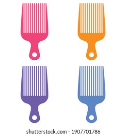 ilustración vectorial de icono de coma afro