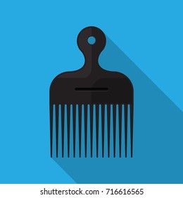 Afro Comb vector flat design.