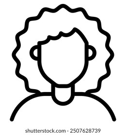 Afro Diversity Avatars icon illustration