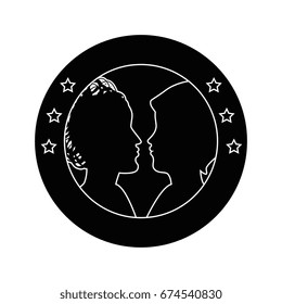 Afro diversity symbol