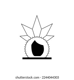 Afro female marijuana concept logo vector.