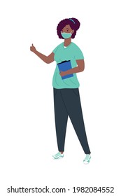 cirujana afro con documento