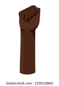 afro fist raised up icon isolated