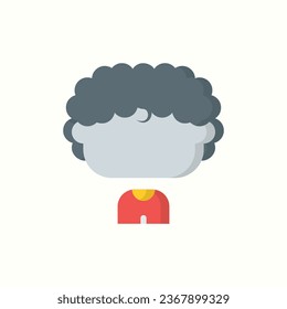 afro flat icon, isolated icon in light background, perfect for website, blog, logo, graphic design, social media, UI, mobile app