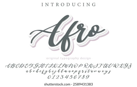 Afro Font Stylish brush painted an uppercase vector letters, alphabet, typeface