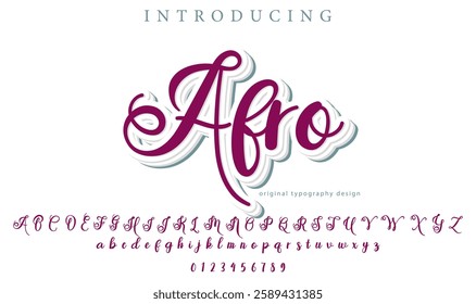 Afro Font Stylish brush painted an uppercase vector letters, alphabet, typeface