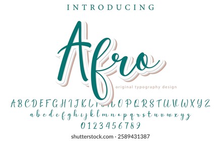 Afro Font Stylish brush painted an uppercase vector letters, alphabet, typeface