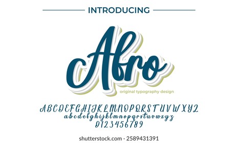 Afro Font Stylish brush painted an uppercase vector letters, alphabet, typeface