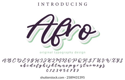 Afro Font Stylish brush painted an uppercase vector letters, alphabet, typeface