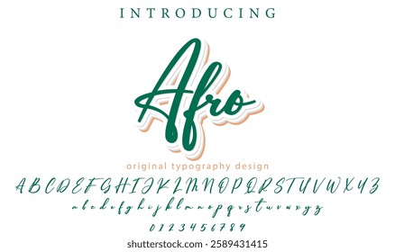 Afro Font Stylish brush painted an uppercase vector letters, alphabet, typeface