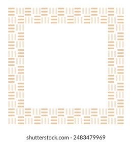 Afro geometric hand drawn abstract frame, ethnic background print