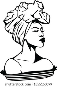 afro girls vector black