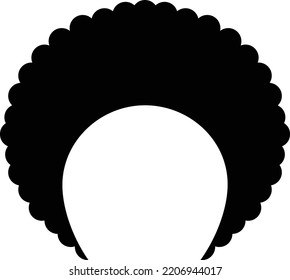 Afro Hair Icon On White Background. Curly Head Sign. Afro Hair Symbol. Flat Style.