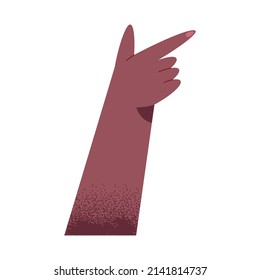 afro hand human indexing gesture