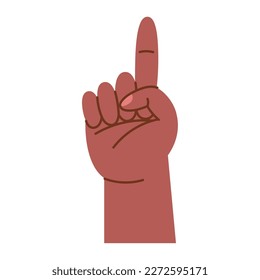 afro hand indexing gesture icon