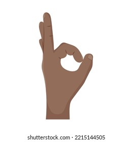 afro hand with ok gesture