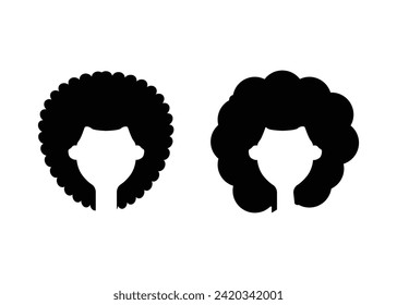 Afro icon design template isolated illustration