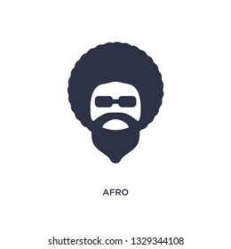 afro icon. Simple element illustration from discotheque concept. afro editable symbol design on white background. Can be use for web and mobile.