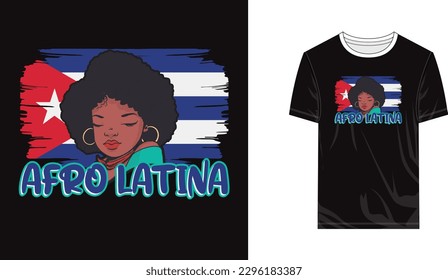 Afro Latina T shirt Design