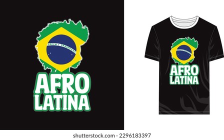 Afro Latina T shirt Design