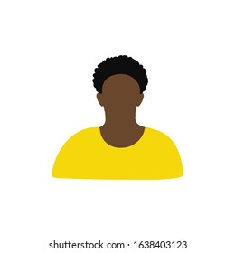 Afro man icon on white background Vector illustration Eps10