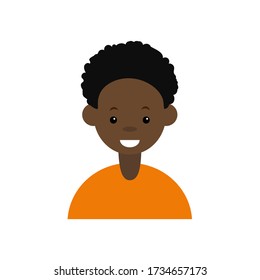 Afro man icon on white background Vector illustration Eps10