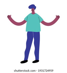 icono del personaje de pie de afro