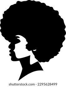 Afro - Minimalist und Flachlogo - Vektorgrafik