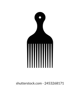 Afro pick comb vector isolated on white background.