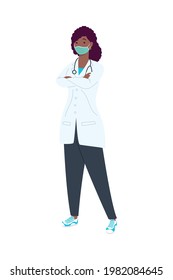 afro professional doctor with stethoscope