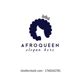 Afro Queen Logo Design Sign