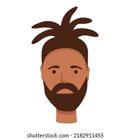 Afro rasta icon cartoon vector. Wig style. Funny fashion