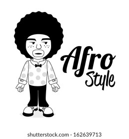 afro style design over  white background vector illustration  