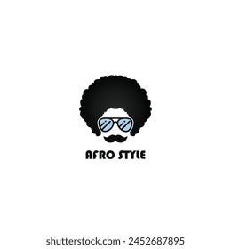 Afro Style Logo Design Symbol Template Flat Style Vector Illustration