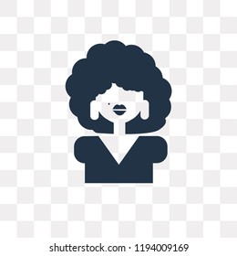 Afro vector icon isolated on transparent background, Afro transparency concept can be used web and mobile