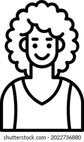 Afro Vector Line Icon Design
