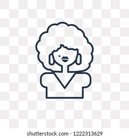 Afro vector outline icon isolated on transparent background, high quality linear Afro transparency concept can be used web and mobile