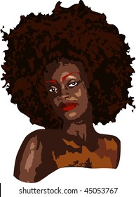 Afro woman
