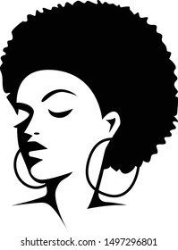 Afro Woman Black Magic Silhouette Magic