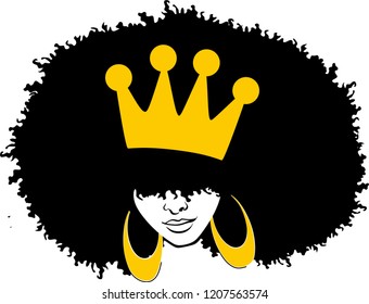 Afro Woman with crown 