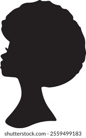 afro woman hairstyle vector design