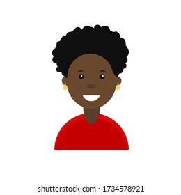 Afro woman icon on white background Vector illustration Eps10