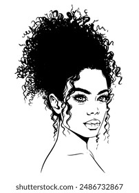 afro woman massive curly hairstyle