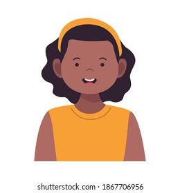 afro young woman avatar character icon vector illustration design