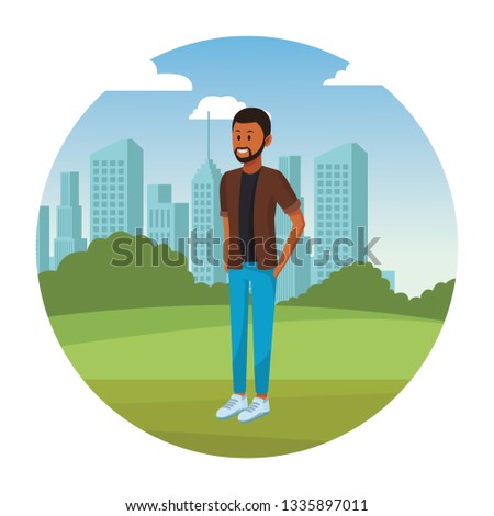 afroamerican man with beard