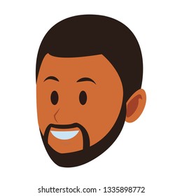 afroamerican man only face