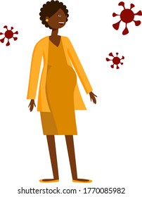 Afroamerican pregnant woman and coronavirus
