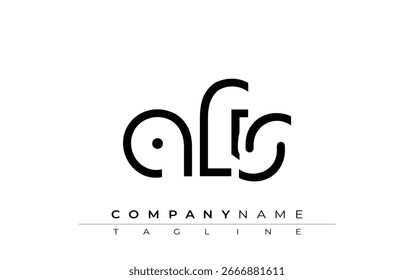 AFS abstract letter design. Modern Business Logo Design With Abstract Typography and Contemporary Style