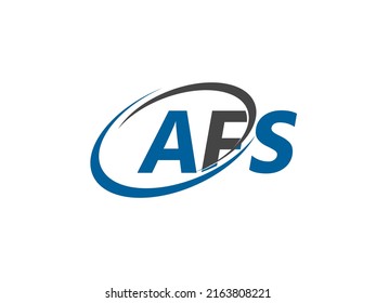 Letra AFS diseño creativo elegante del logo de swoosh