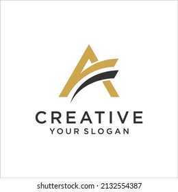 Diseño de logotipo de carta AFS con tipografía moderna creativa.